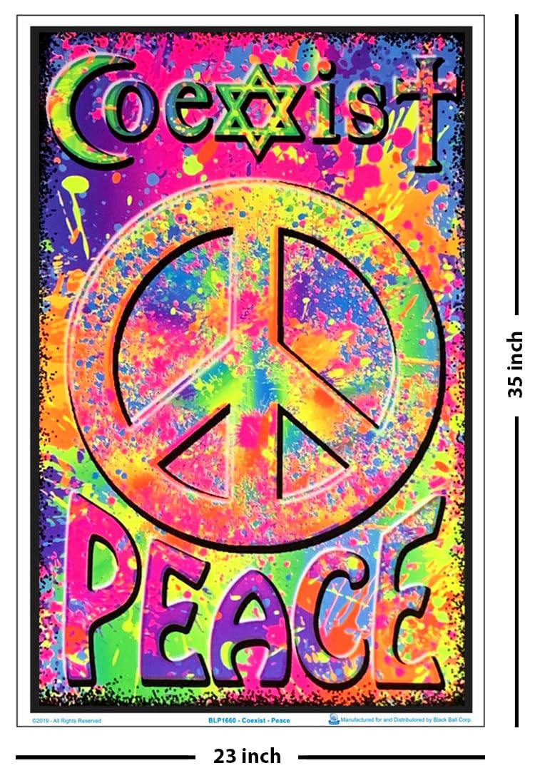 Amazon.com: Scorpio Posters Coexist Peace - Blacklight Poster