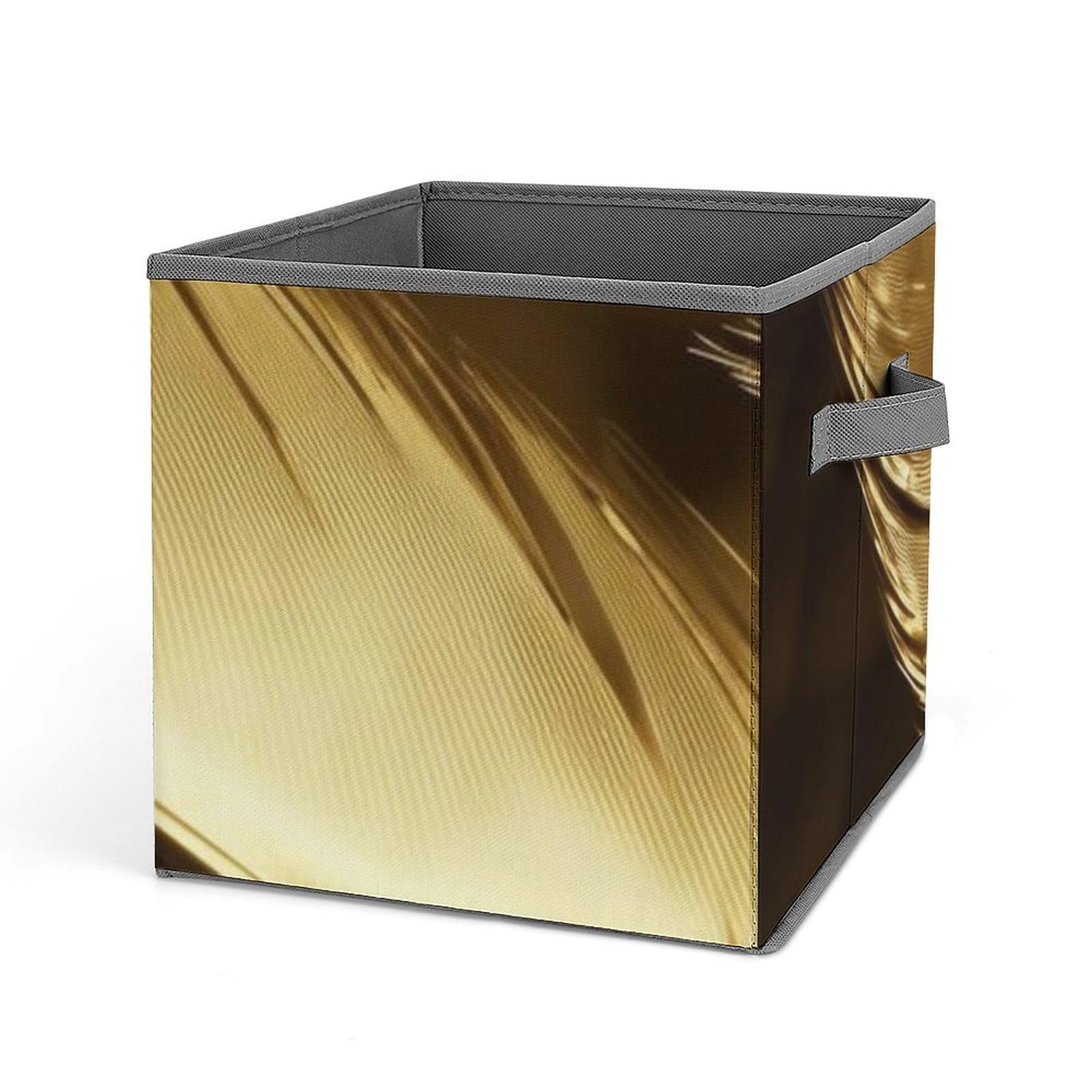 Boîte de rangement pliable or et blanc pour organiser la chambre