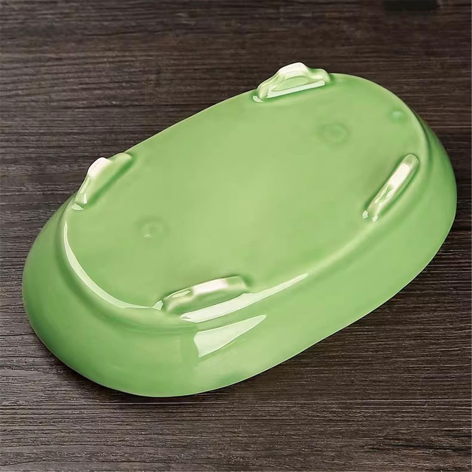 Podstawki z kwiatami 4-nożny owalny ceramiczny spodek z chińskimi kwiatami Taca na rośliny