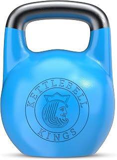 Kettlebell Kings Competition Kettlebells (33mm Handle) 4-32KG - Cast Steel Home Gym Weights for Strength Training Men & Women