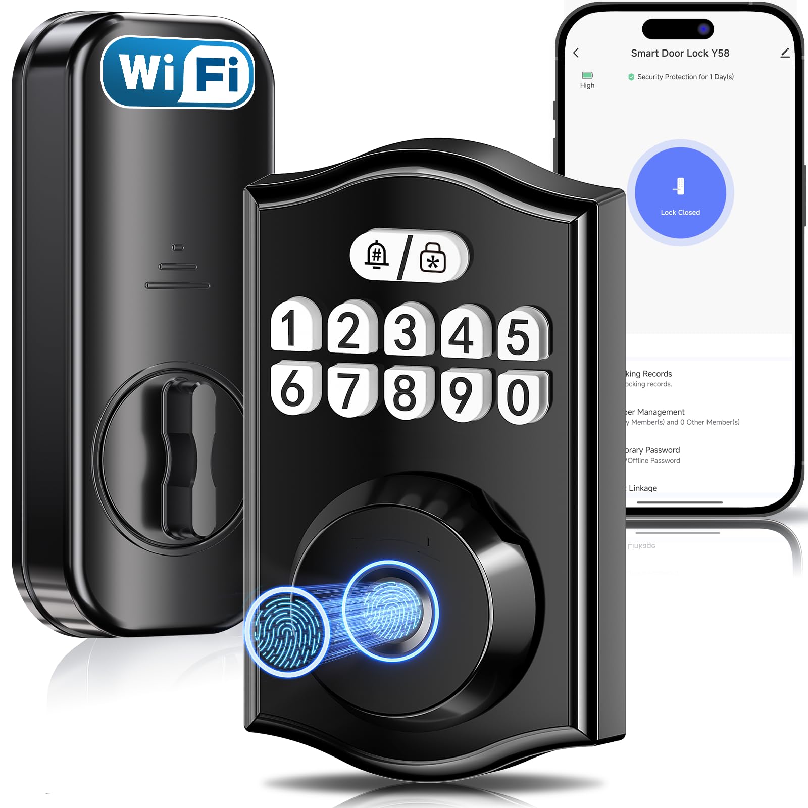 Photo 1 of Ulecoce Y58 Smart Deadbolt Fingerprint Door Lock