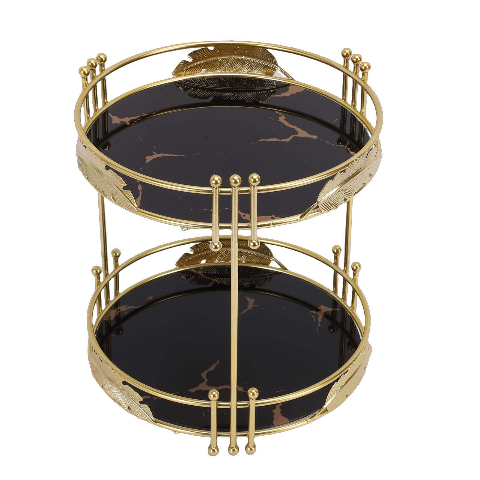 2-stufiger Make-up-Organizer für die Badezimmerarbeitsplatte, Aufbewahrungsorganisator für die Kosmetiktheke und Hautpflege, Parfüm-Make-up-Regal mit Schmuckständer, Ideal für Kommode und