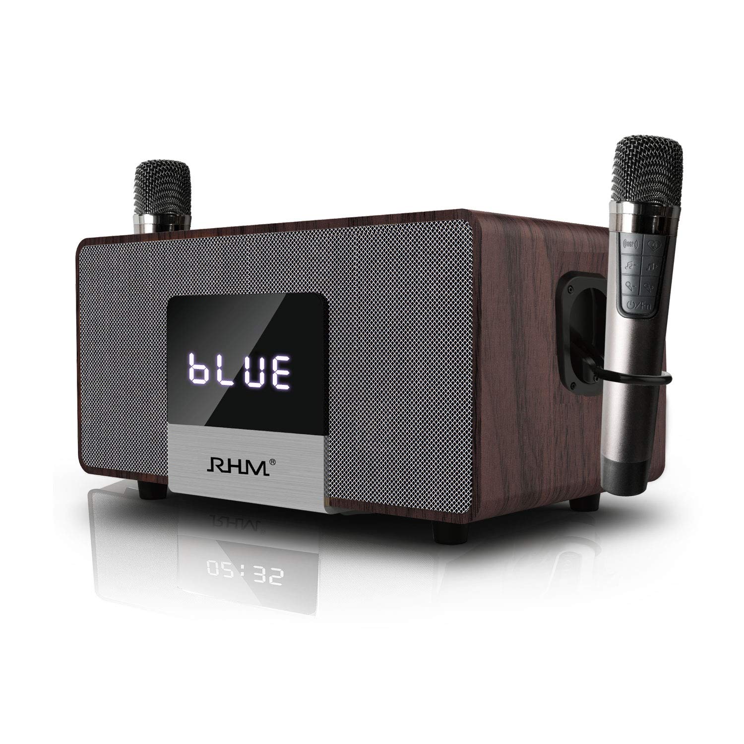 Buy RHM Karaoke Machine for Adults & Kids with 2 UHF Wireless Microphones, Bluetooth Singing PA