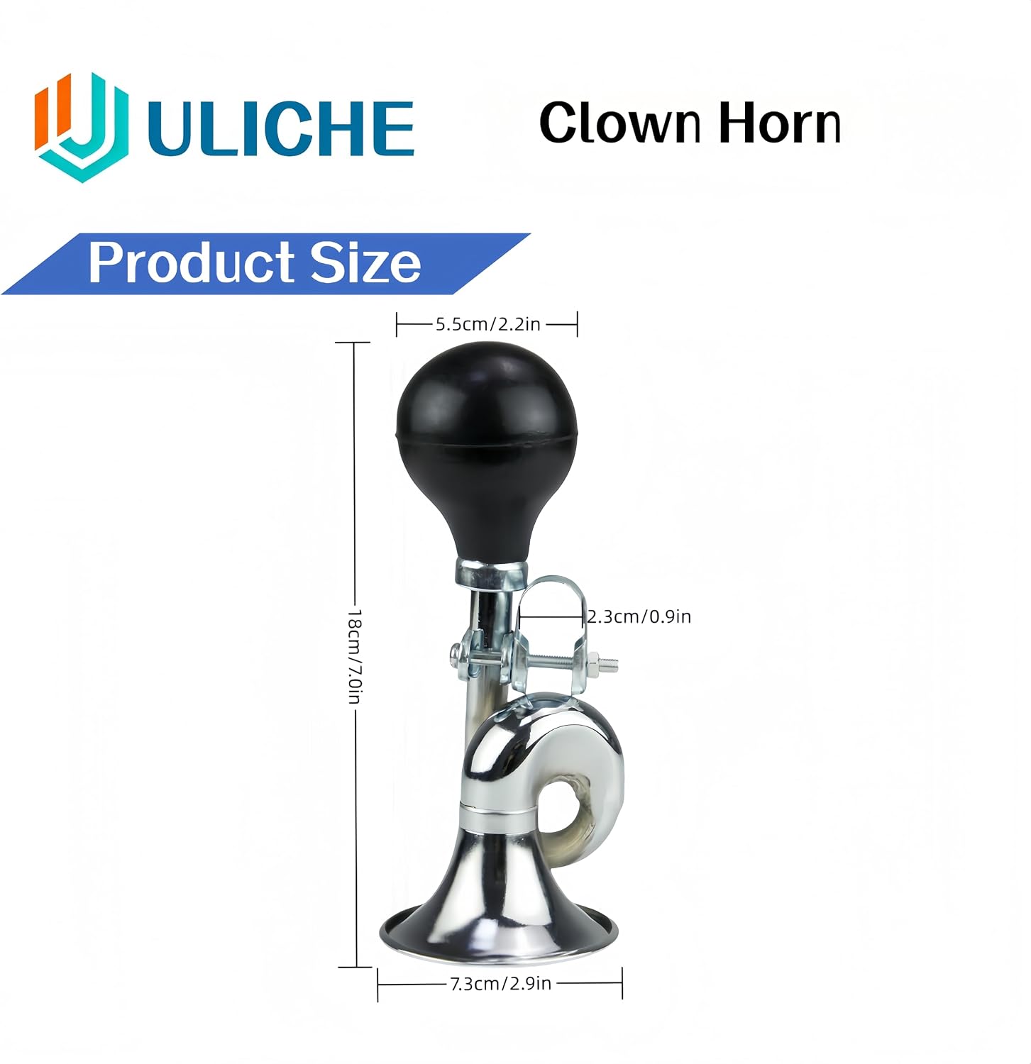Kids Bike Horn, Metal Snail Bugle Funny Horn,Retro Air Clown Horn,Classic Vintage Metal Twist Loudspeaker Siren Hooter Snail Air Horn for Golf Cart Bicycles,Kids & Adults Christmas Party Gift