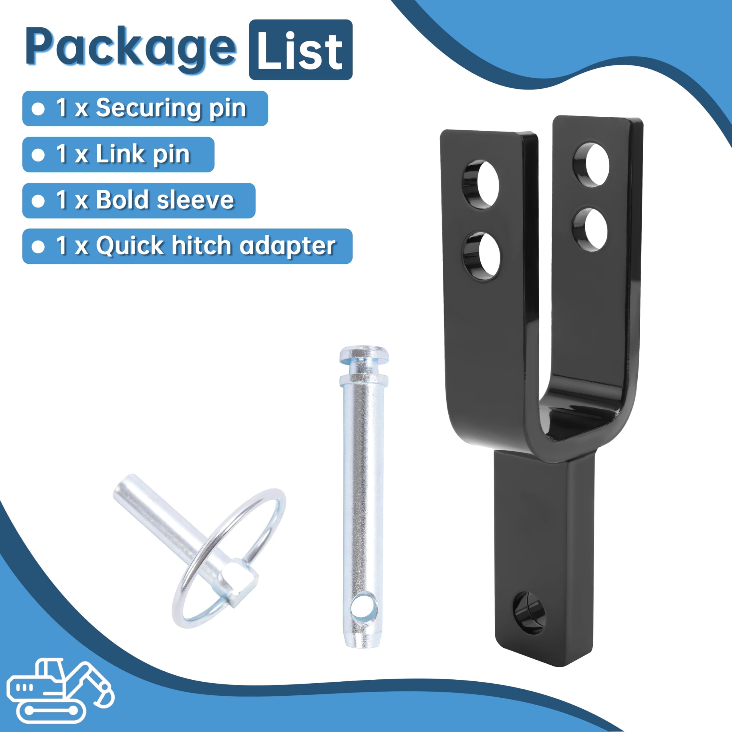 HECASA Adaptador de enganche rápido versátil adecuado para tractores de categoría 1 de 3 puntos utilizados para ajustar el movimiento del soporte de enlace superior
