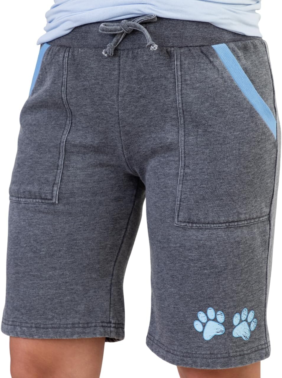 Scribble Paws Burnout Board Shorts Soft Lightweight Drawstring Waist Front Pockets Animal Print Lover Gifts for Women