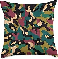 Vista 5 de Pure Pattern Paradise Colorido Patrón Abstracto Camuflaje #032 Cojín de tiro 16x16, Multicolor
