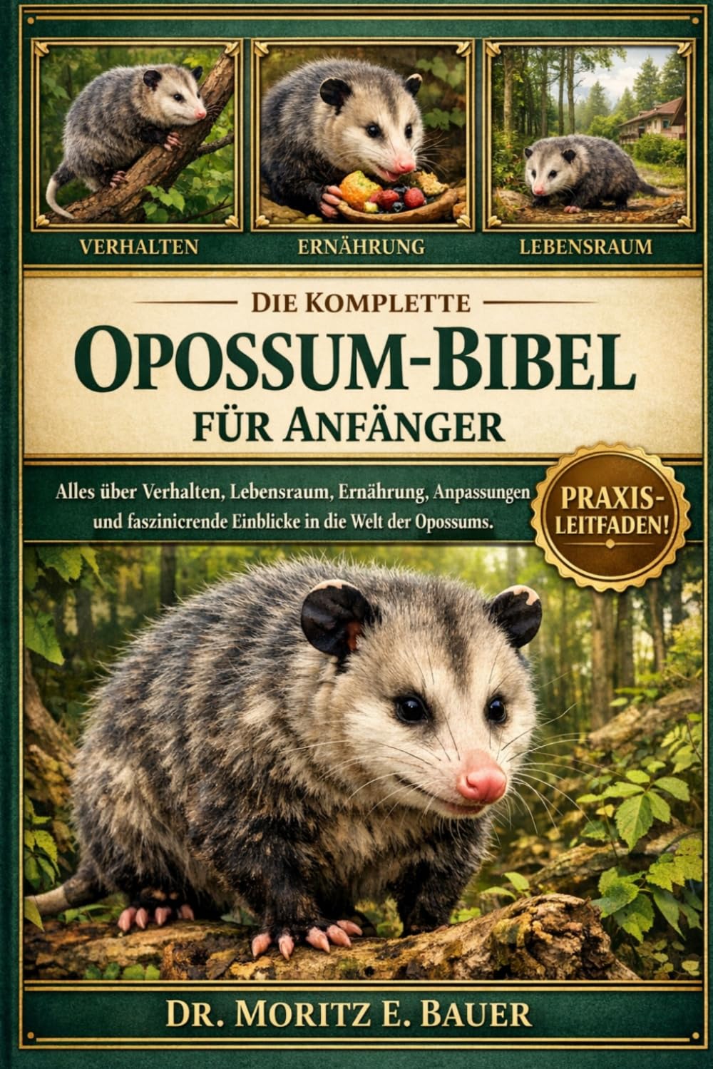DIE KOMPLETTE OPOSSUM-BIBEL FÜR ANFÄNGER: Alles, was Sie über Opossums wissen müssen : Verhalten und Anpassungen, Lebensraum und Verbreitungsgebiet, ... wichtiges Wissen für Anfänger und Liebhaber.