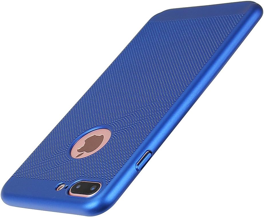 Ausche iPhone 8 Plus Case iPhone 7 Plus Case Protective Cover Heat Dissipation Hollow Design Ultra-Thin Ultra-Light Anti-Fingerprint(5.5inch Royal Blue)