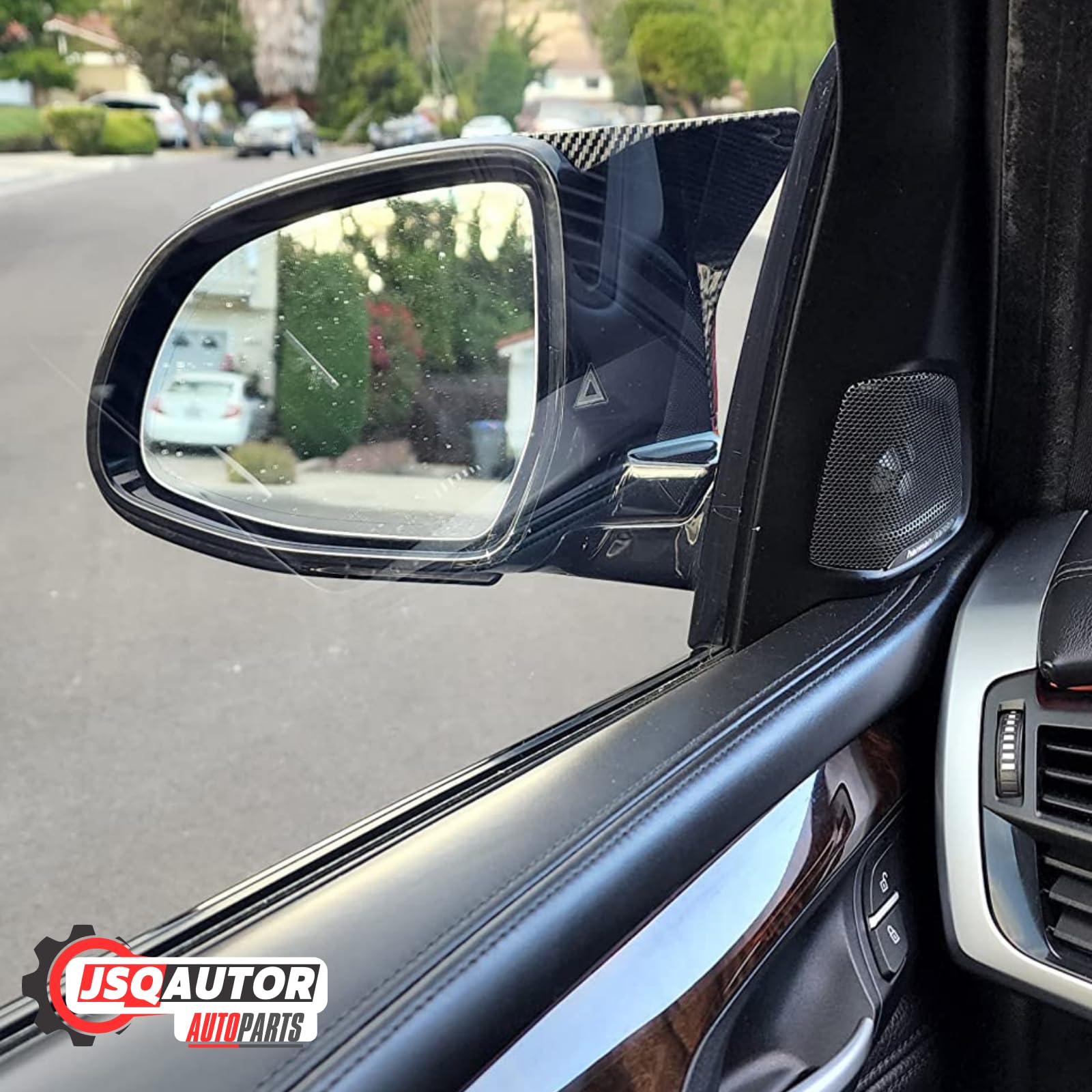 Sport Spiegelkappen Passt auf 2011-2019 BMW X5 F15 X3 F25(LCI) X6 F16 X4 F26 Tuning Auto Zubehör Aussen Accessoires - Optik Kohlefilm Schwarz, M Look