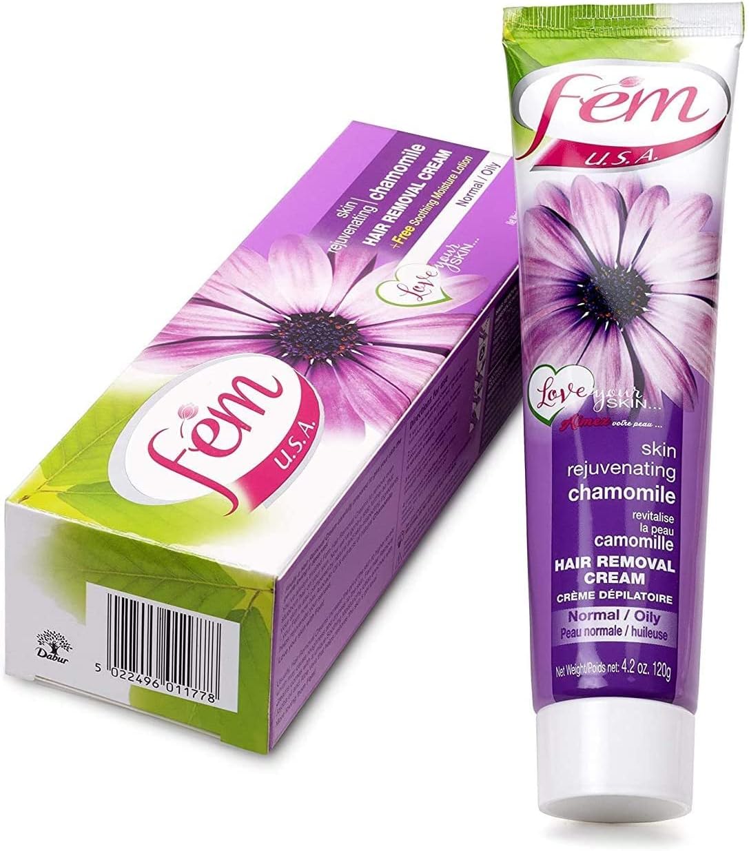 USA Hair Removal Cream with Rejuvenating Chamomile- 120g | For Rejuvenating Skin With pH Balancing Skin Care Lotion