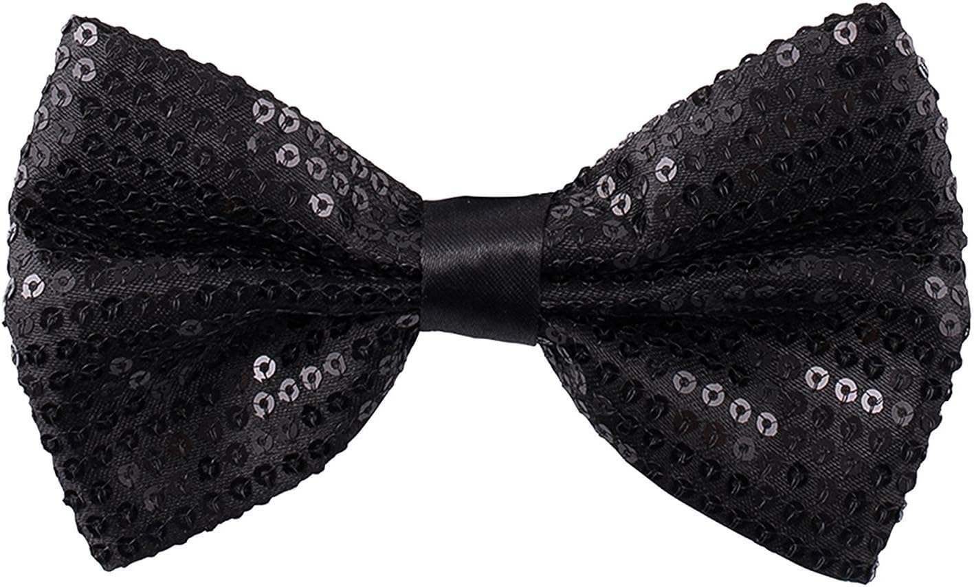 Sequin Bow Ties for Men - Pre-tied Adjustable Length Bowtie, Many Colors to Choose From