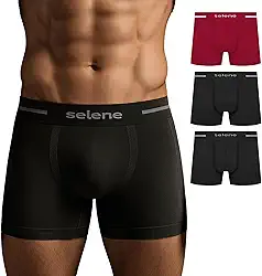 Kit 3 Cueca Boxer Sem Costura Selene Alta Performance Poliamida Cós 40MM Masculino Adulto