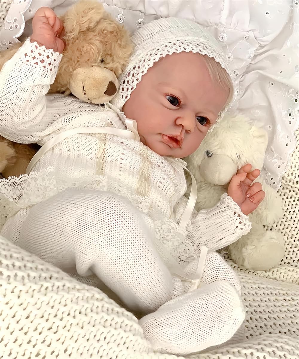 MAIHAO Realistica Bambole Reborn Femmina 20 pollici Bambole Reborn Originali Corpo in morbido cotone lei sembra e si sente proprio come un bambina reale occhi aperti