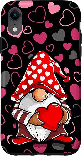 Miniatura 4 de Funda para iPhone XS Max Valentine Gnomo, diseño de gorros y corazones de amor