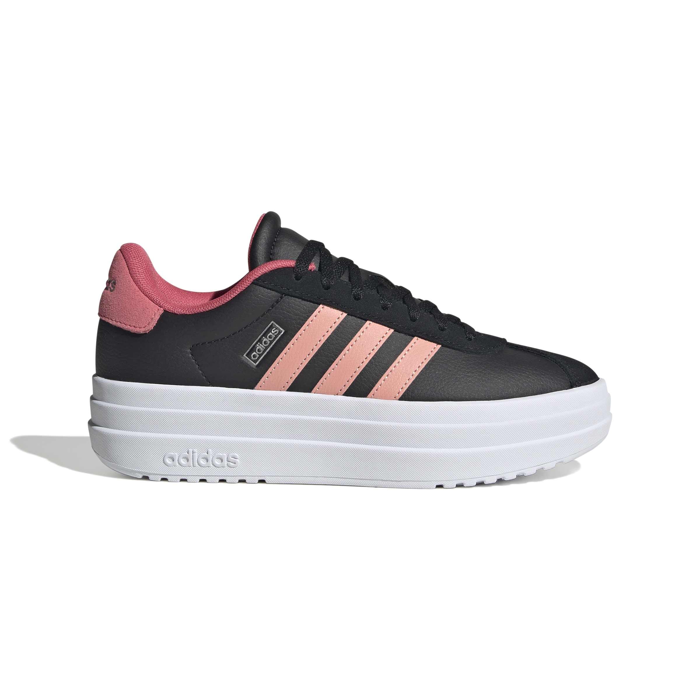 adidas Unisex - Bambini e Ragazzi VL Court Bold Junior Shoes, Core Black/Semi Frozen Turbo/Pure Turbo, 38 2/3 EU