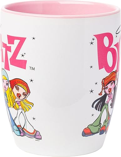 Miniatura 3 de Silver Buffalo Bratz Logo and Group - Taza de cerámica curvada, 25 onzas