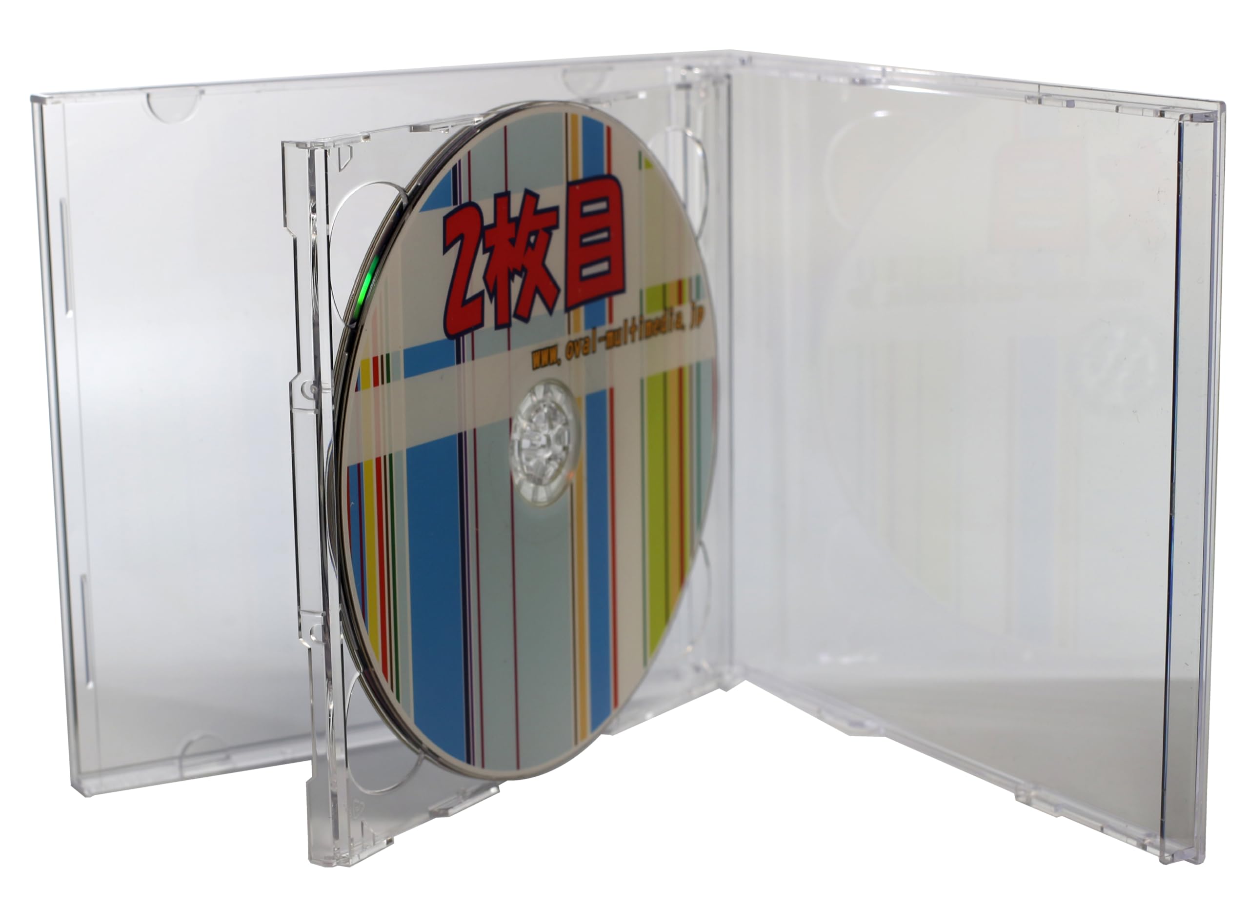 Amazon.co.jp: [オーバルマルチメディア] CDケース 2枚収納 ジュエル