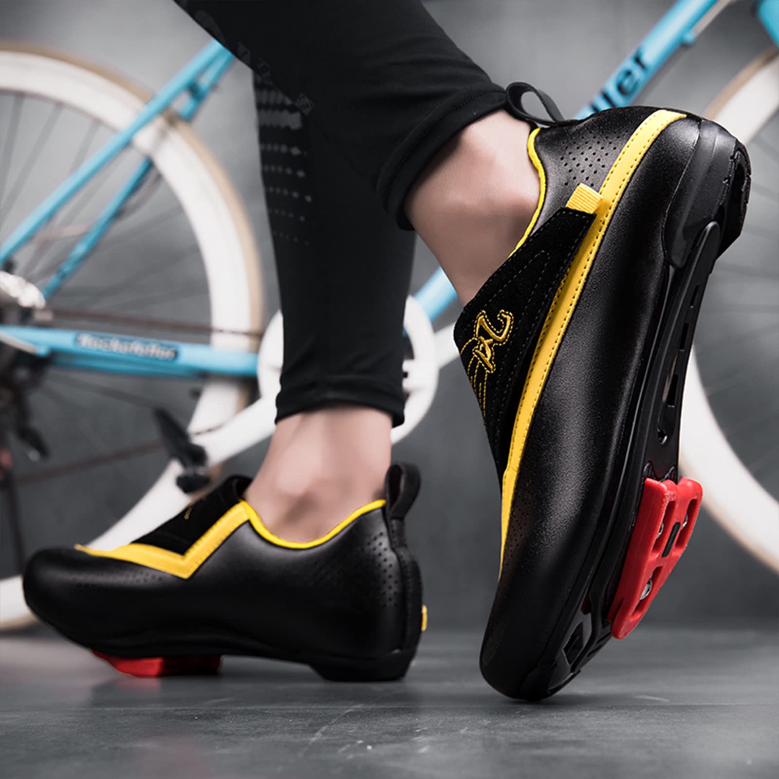 SDEQA Męskie Damskie Buty Kolarskie Buty do rowerów szosowych Indoor Peloton Kompatybilny z Peloton SPD ARC Look Delta Cleats Buty rowerowe