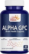 Fitness Veda Alpha GPC 300 mg Brain Support Formula 60 Capsules Pack of 1 Nootropic Supplement for Focus & Clarity Vegan Non-GMO