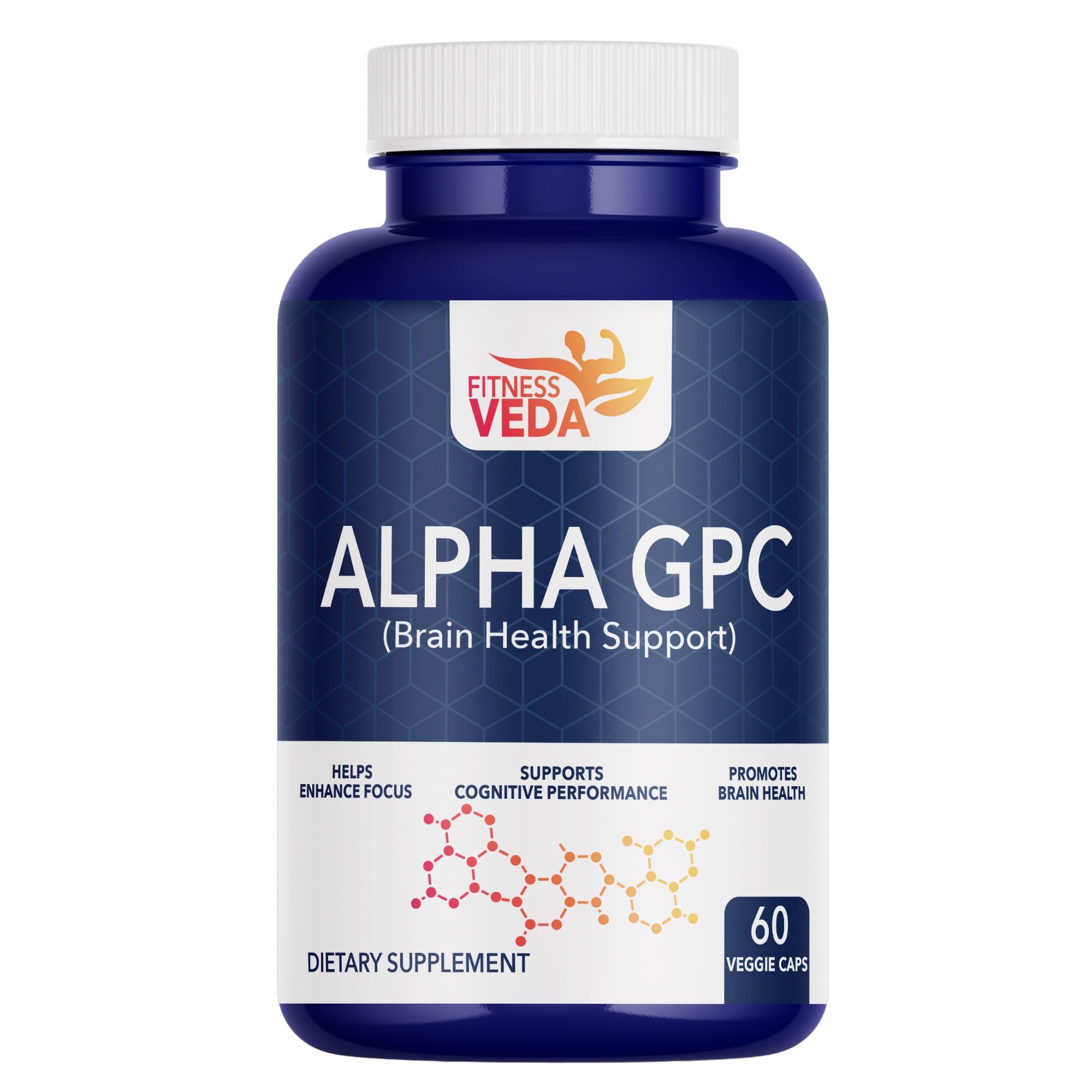 Fitness Veda Alpha GPC 300 mg | Brain Support Formula | 60 Capsules | Pack of 1 | Nootropic Supplement for Focus & Clarity | Vegan, Non-GMO-image-9