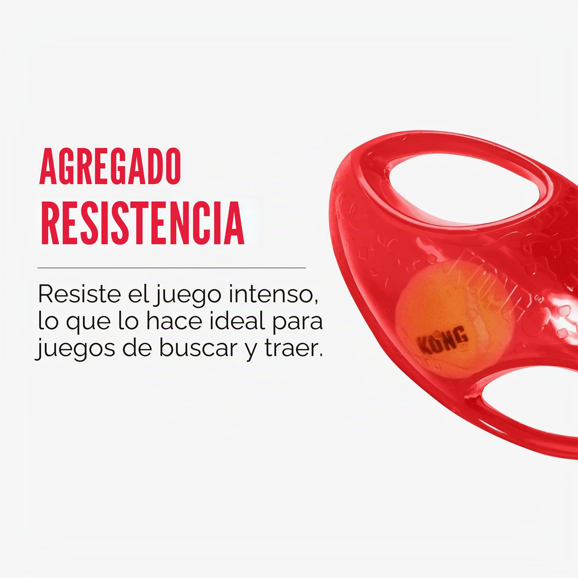 KONG - Jumbler Football - Juguete con pelota de tenis (varios colores) - Para Perros Medianos/Grandes
