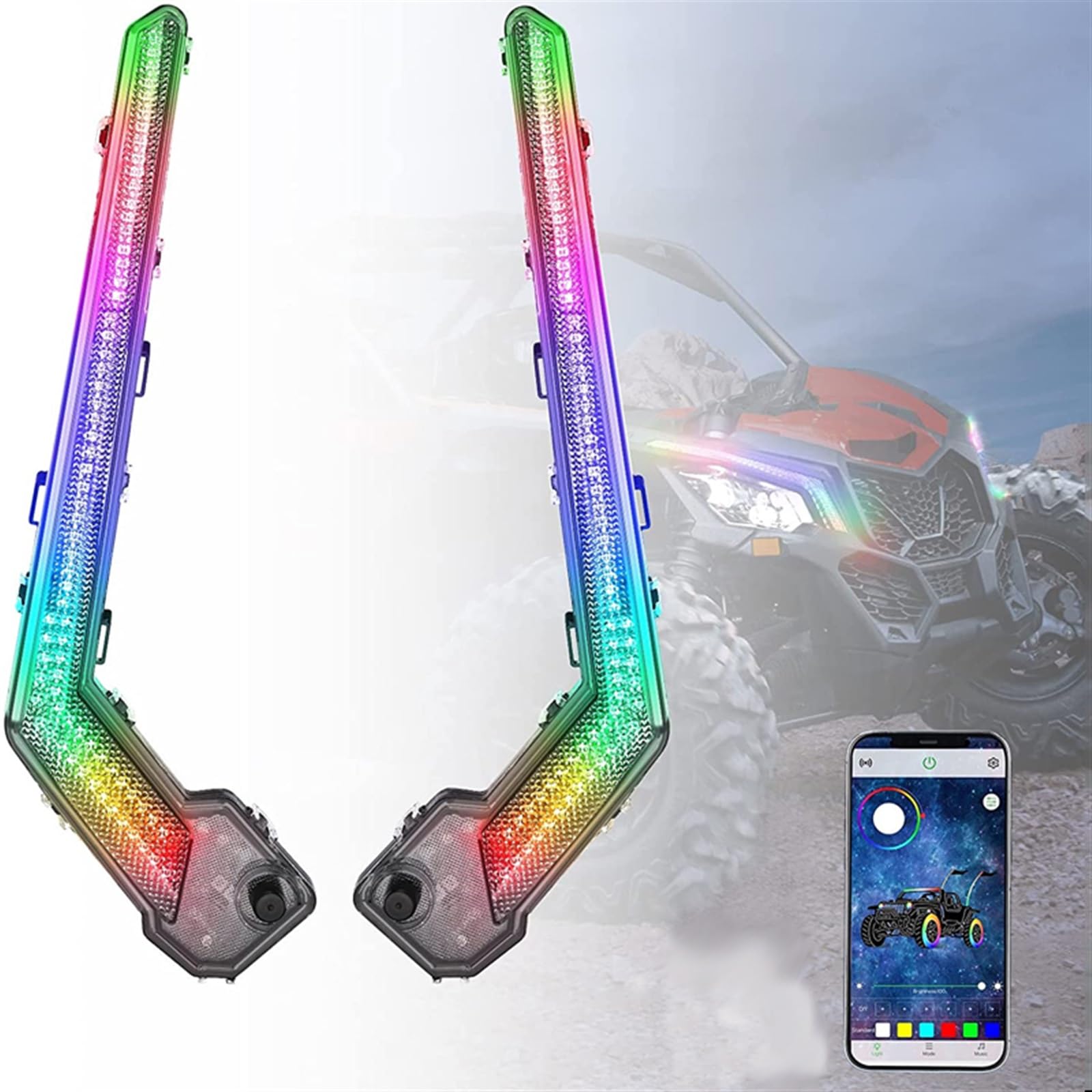 Dla Maverick X3 RGB przednie światła sygnalizacyjne LED, dla Can Am, XDS XRS Fang włączony kierunkowskaz Wskaźnik kierunkowskazów motocykla