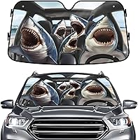 Vista 31 de GENANY Parasol Divertido para Parabrisas de Pareja de Perros Golden Retriever Lindos para Coche SUV Camión (55x30 Pulgadas), Parasol