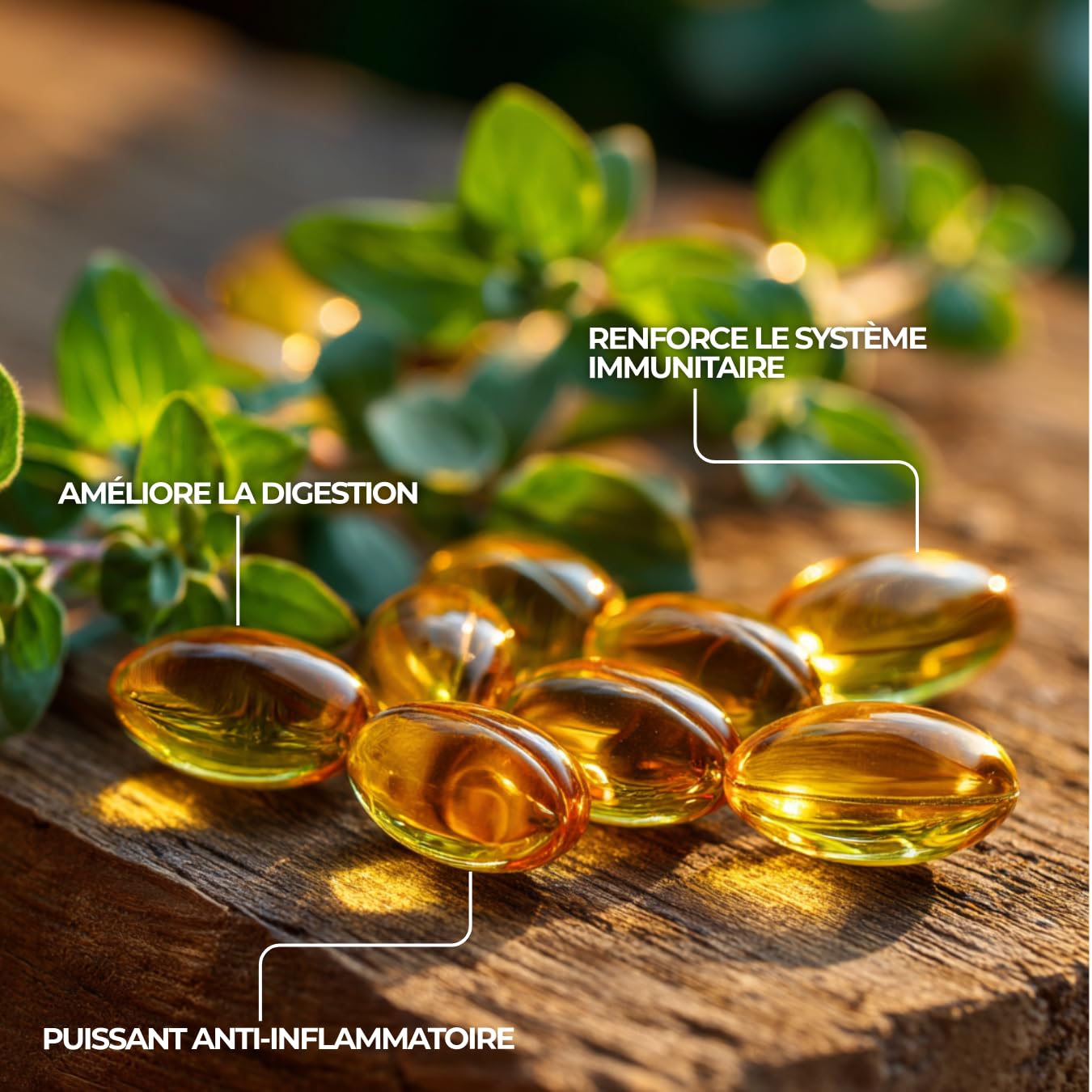 Huile d’Origan Premium – Soutien Immunitaire & Confort Digestif – 500 mg – 60 Capsules