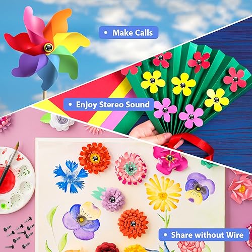 Miniatura 6 de 100 piezas de sujetadores de papel de latón, sujetadores redondos, mini clavos de metal para niños, manualidades, manualidades, proyecto escolar