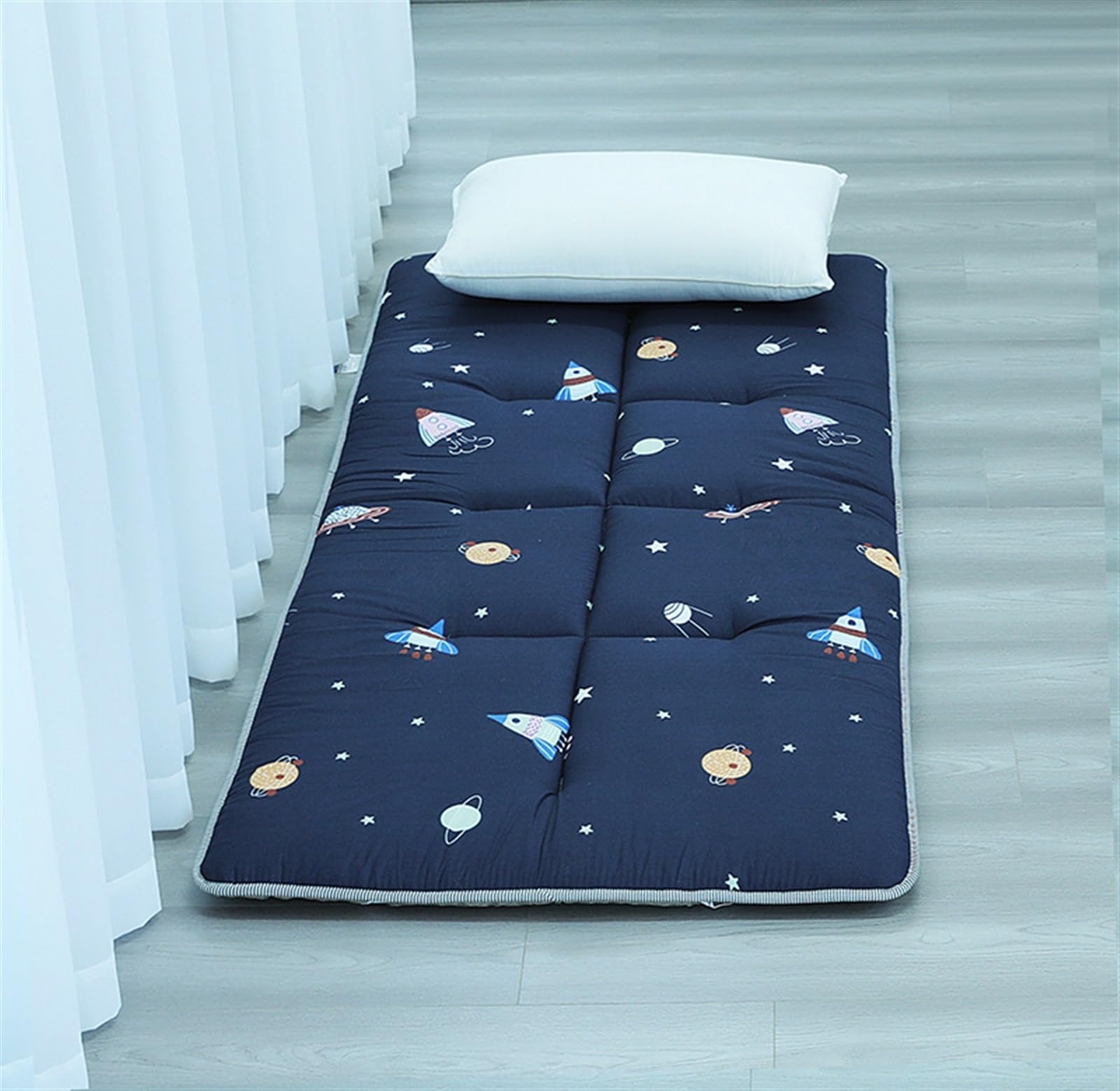 Matelas Matelas Sol Japonais, Matelas de Sol épais, Futon Japonais Tatami Doux Matelass Camping, Non Glissant et Respirant, for lit Simple Double Queen Size(A,90 x 190 cm)
