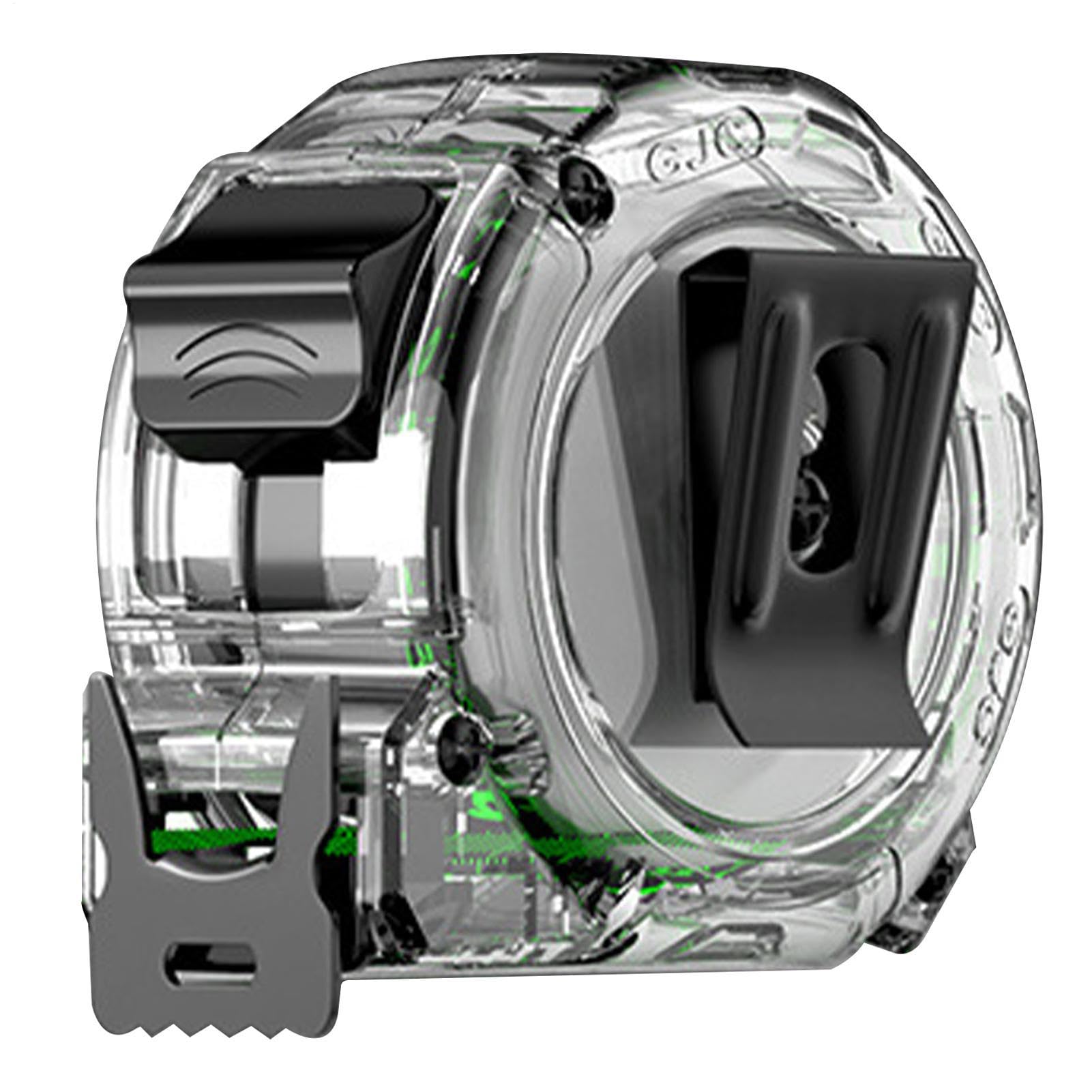 Fluorescent Tape Measure 5 m 7.5 m 10 m Width 25 mm Stainless Steel Tape Measure Self-locking Transparent Housing For Various Flat Measurements Industry And Household