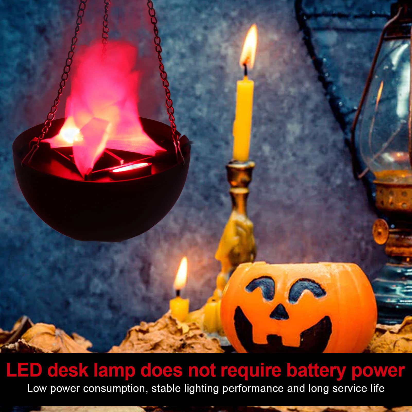 Lámpara de Llama Artificial 3D, Luz Colgante Decorativa, Fuego Falso, Accesorio para Fiesta de Halloween