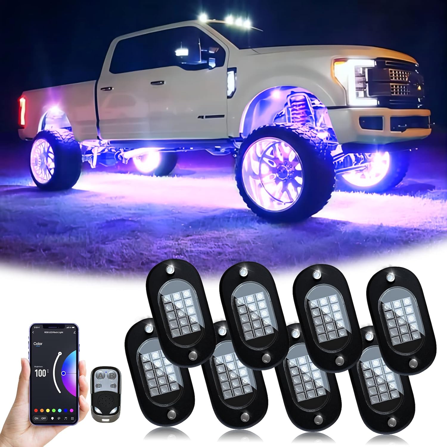 YiLaie Rock Lights for Trucks