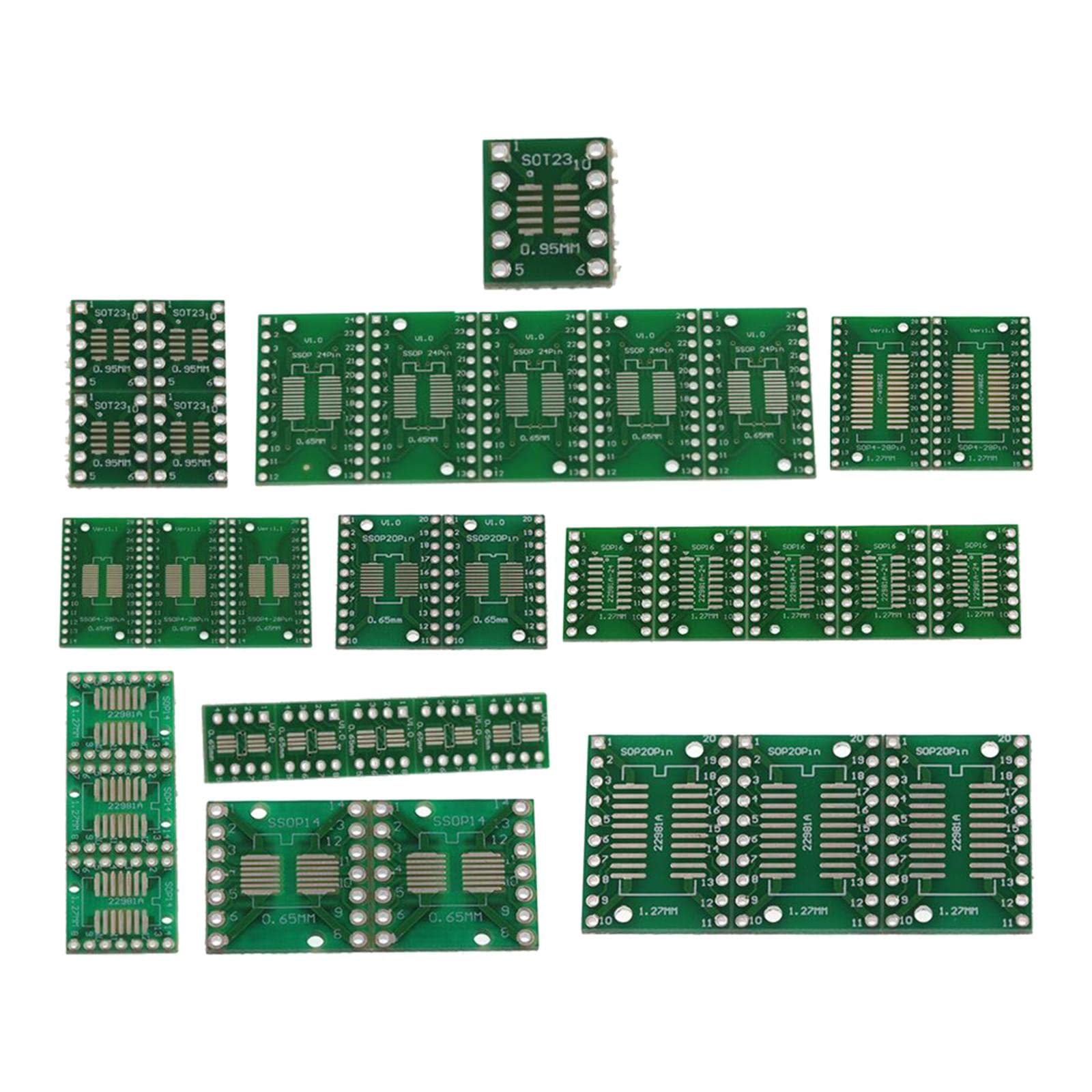 CALANDIS Set Of 35 Sop Msop Ssop Sot23 Dip Adapter Pcb Socket Convertor Board Diy-picture-24