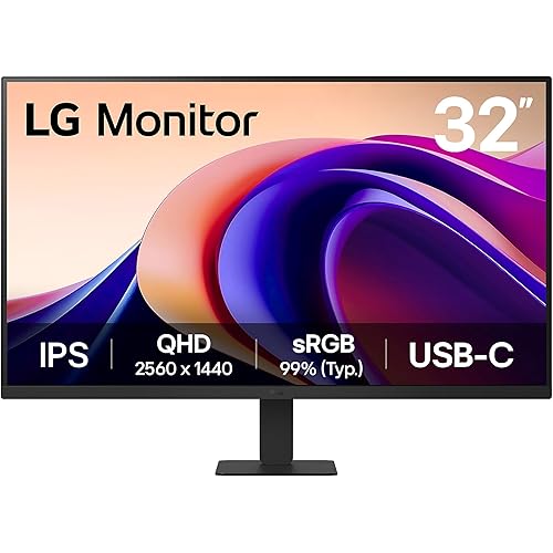 LG 32U631A-B 32-inch QHD (2560 x 1440) IPS Computer Monitor, 100Hz, 5ms, HDR10, Reader Mode, Flicker Safe, HDMI, USB Type-C 15W PD, Black