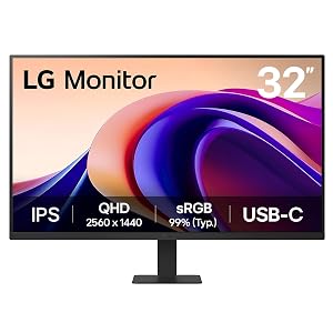 LG 32U631A-B 32-inch QHD 2560 x 1440 IPS Computer Monitor 100Hz 5ms HDR10 Reader Mode Flicker Safe HDMI