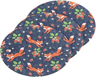 Forest Foxes Strawberry Kitchen Sponges Cleaning Dish Sponges Non-Scratch Scrubber Sponge for Kitchen Bathroom Cars, pack of 3