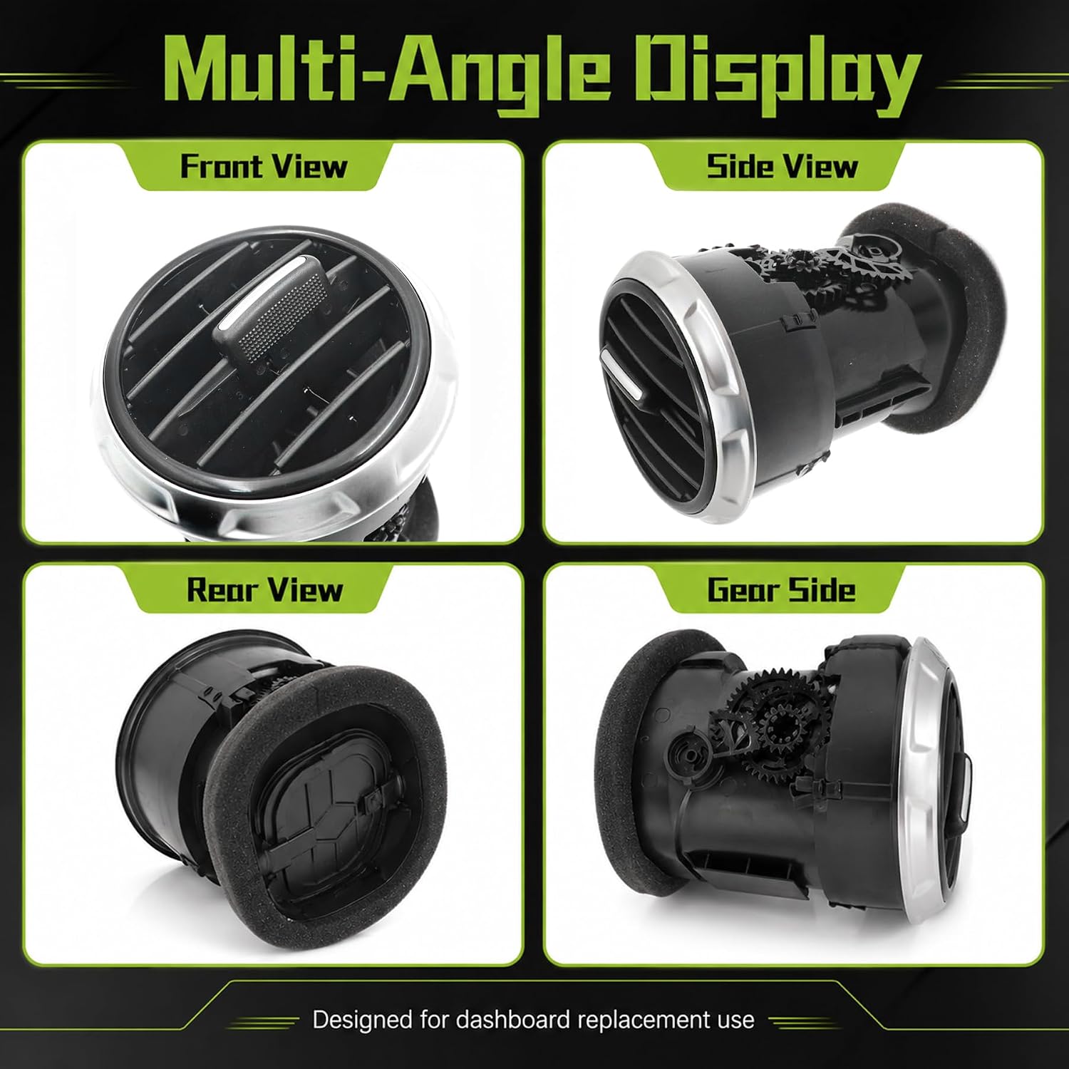XQSMWF Dashboard AC Louver Airvent Compatible with Audi TT TTS TTRS Mk2 2008-2014# 8J0820901E