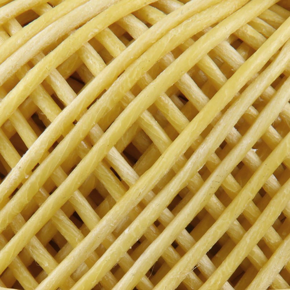 EricX Light Thick Beeswax Hemp Wick, 200 ft Spool, Organic Hemp Wick Well Coated with Beeswax, Thick Gauge(2.0mm)