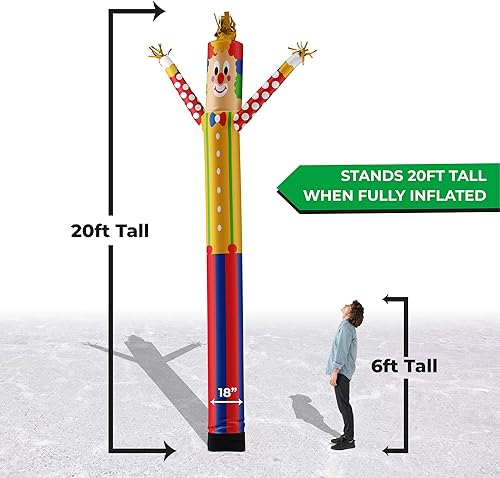 Miniatura 87 de LookOurWay Air Dancers Inflatable Tube Man Attachment - Wacky Waving Inflatable Dancing Tube Guy for Business Promotion - Blower Not Included