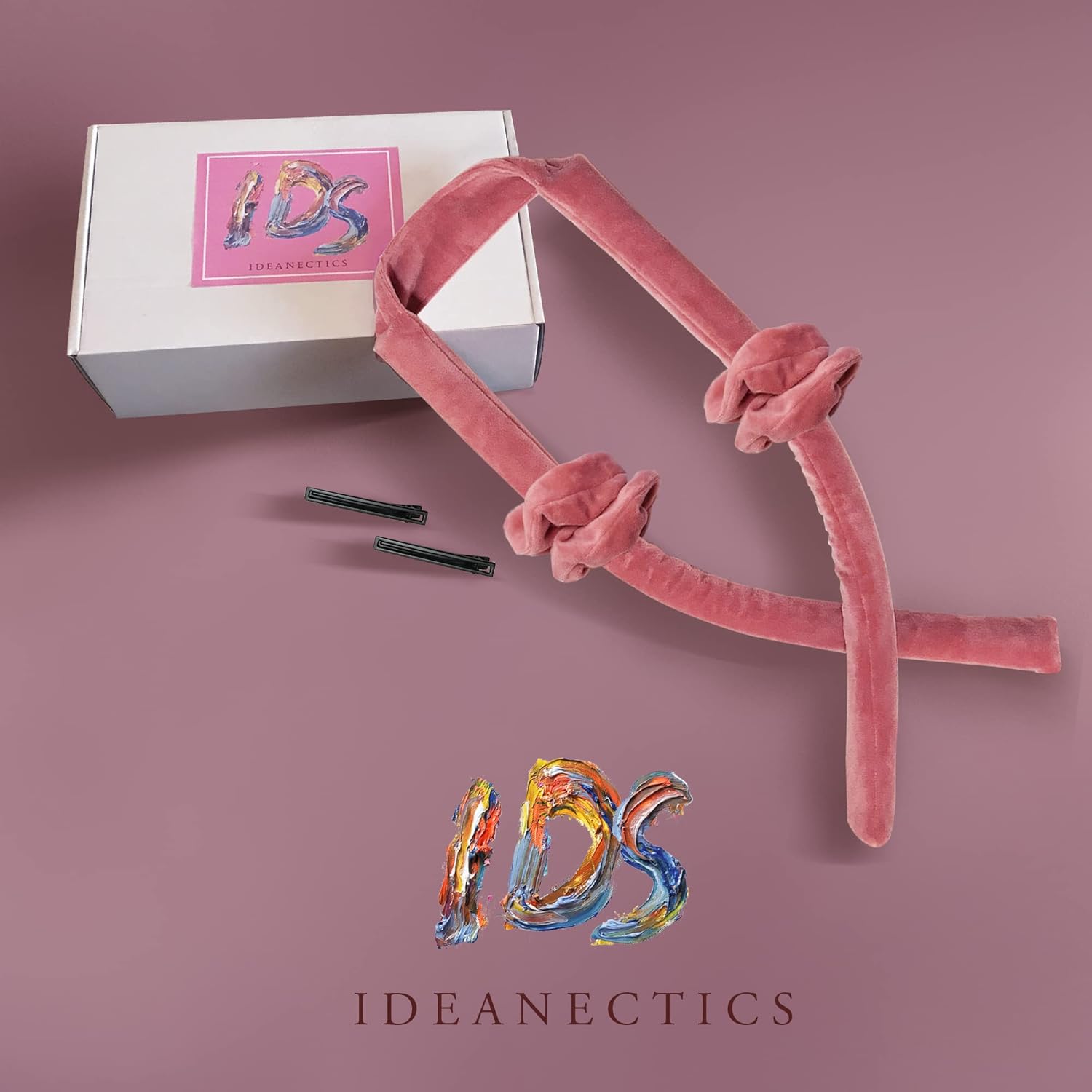 Ideanectics Heatless Curling Rod Headband for Long Hair,Upgraded Segmented Design for More Comfortable Sleep Overnight, Matte Pink for women.­ : Beauty & Personal Care