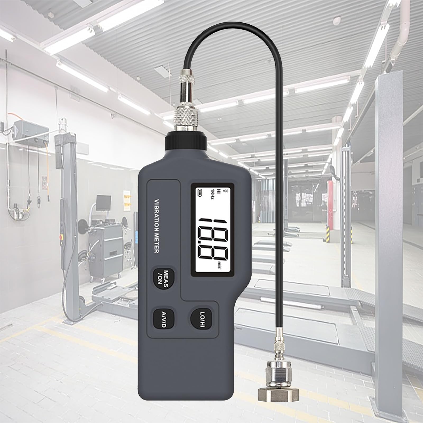 VitalisWorks Digital Vibration Measurement Tool, Digital Vibration Meter, 3-mode Selection: Acceleration/Velocity/Displacement, for Mechanical Inspection and Industrial Maintenance Testing