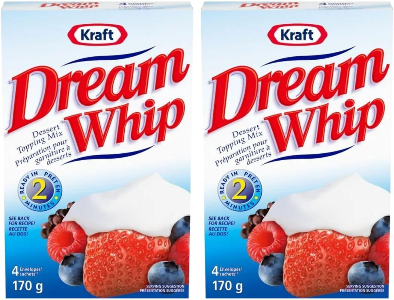 GenericDream Whip Whipped Topping Mix, 170g/6oz (Pack of 2) Shipped from Canada