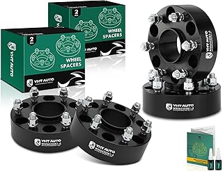 YHTAUTO 6x5.5 Hubcentric Wheel Spacers 2 inch Fits Chevy, GMC, Cadillac Models, Silverado, Sierra, Tahoe, Yukon, Forged 6x139.7mm Tire Spacers 50mm with M14x1.5 Studs 78.1mm Hub Bore 4Pcs, Black