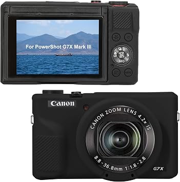 Canboc Silicone Case for Canon PowerShot G7X Mark III Digital Camera, Black