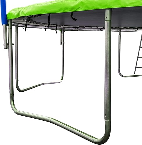 Miniatura 8 de Trampolín para exteriores de 1500 libras y 16 pies con red de seguridad, trampolín recreativo resistente para patio trasero para niños y adultos