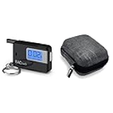 Go Keychain Breathalyzer (Black) and Carrying Case Bundle