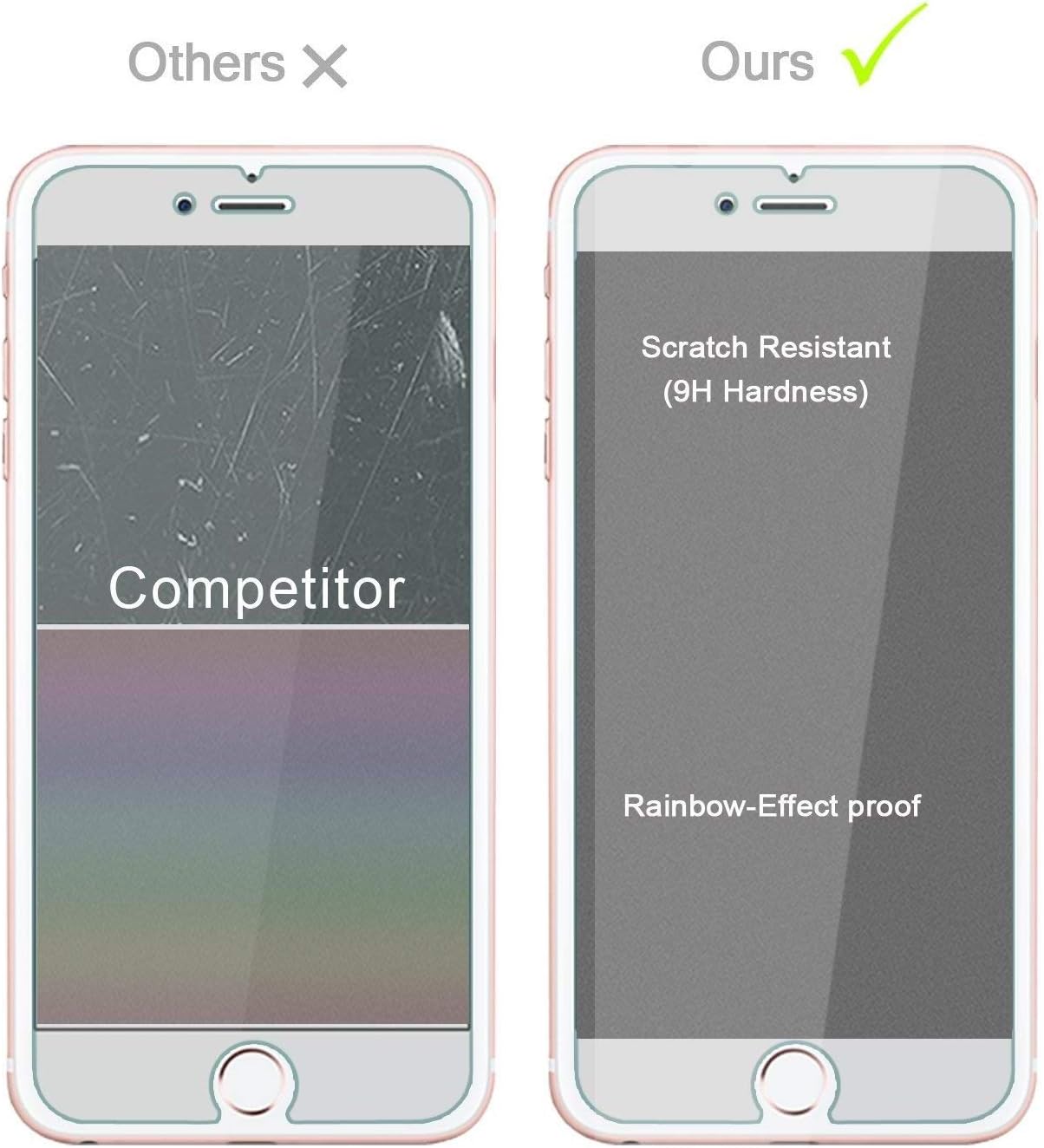 eTECH Collection Tempered Glass Screen Protector Compatible for Apple iPhone 5/5S/5C [4”] 2013 2012 – Touch Accurate, Bubble Free