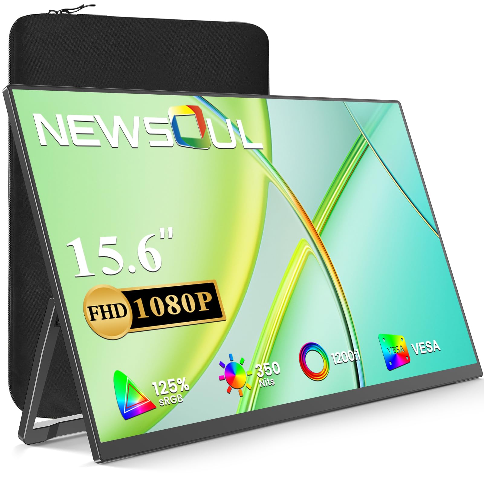 Amazon.co.jp: モバイルモニター 15.6インチ 収納ケース付き Newsoul